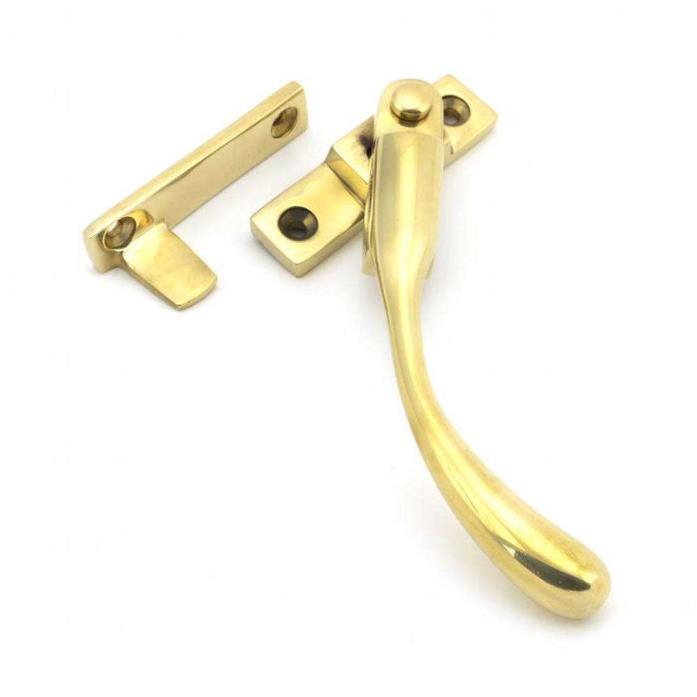 From the Anvil Night-Vent Locking Peardrop Fastener - Polished Brass (Right Hand)